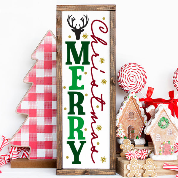 Merry Christmas with Deer with FRAME