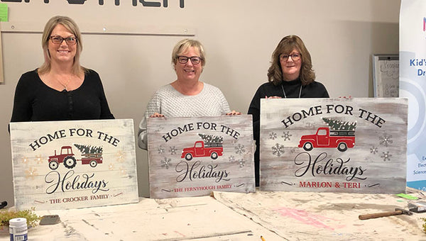 Vintage Holiday Truck Sign ••WITH LIGHTS••