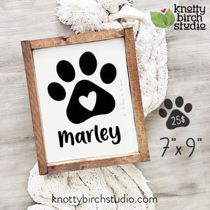 Paw Print Sign