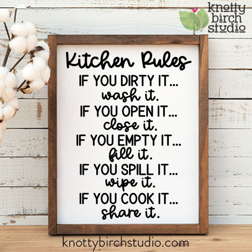 Kitchen Sign Workshop